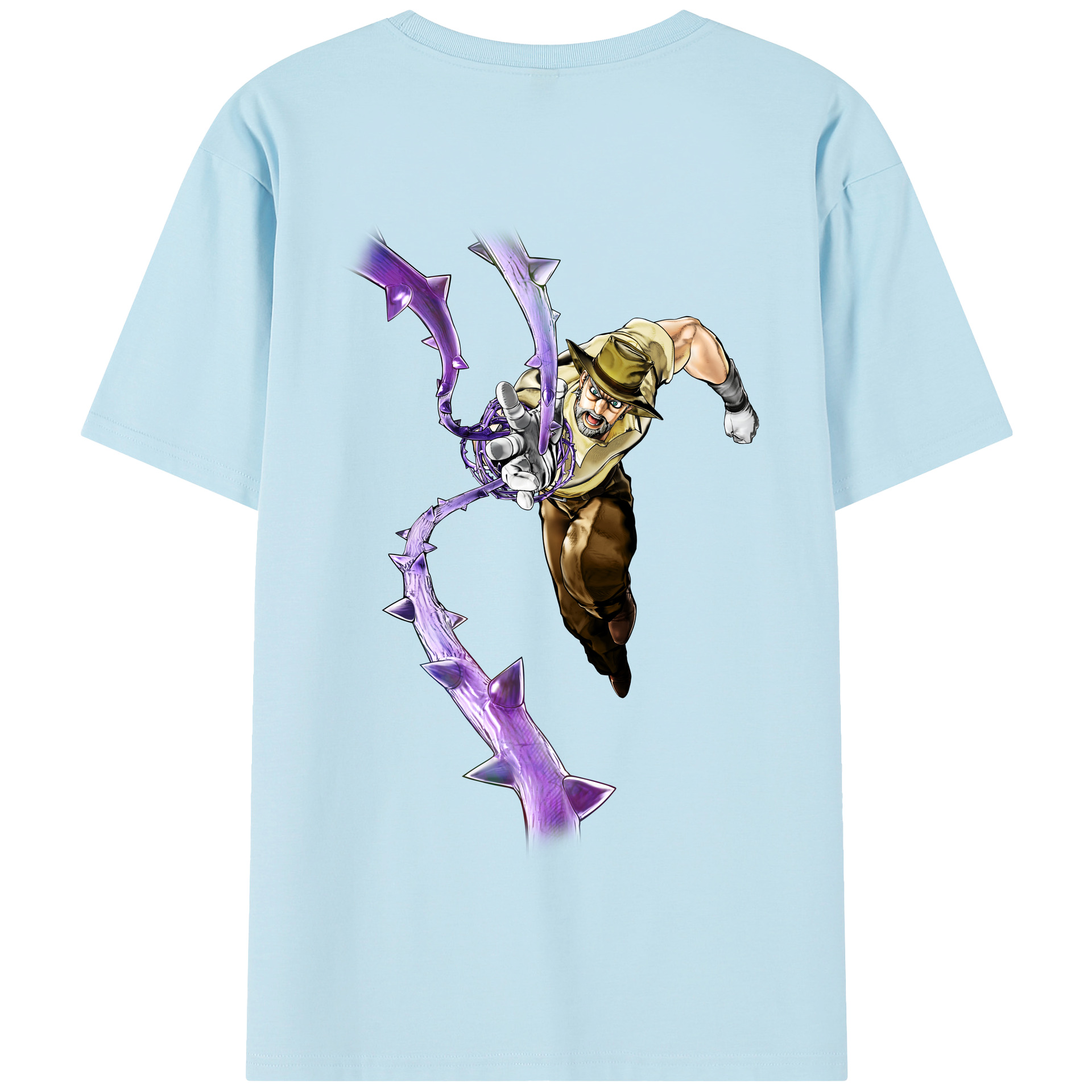 （画像用） ジョジョの奇妙な冒険 ジョセフ?ジョースター JoJo's Bizarre Adventure Joseph Joestar 綿100％半袖Tシャツ（背面プリント）